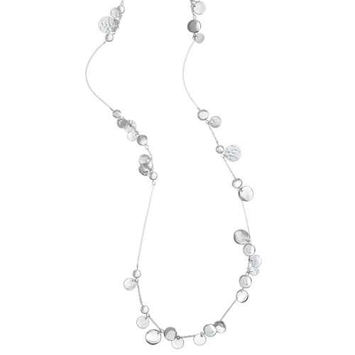 Paillette Long Cluster Station Necklace on a white background