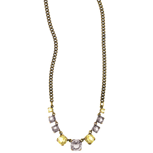 Round Crystal Collar Necklace on a white background