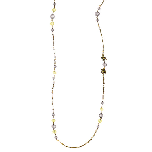 Fleur-de-lis Station Necklace on a white background