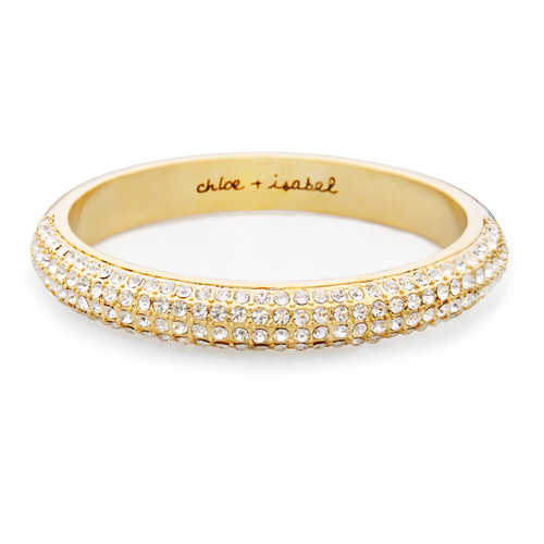 Modern Deco Pavé Bangle on a white background